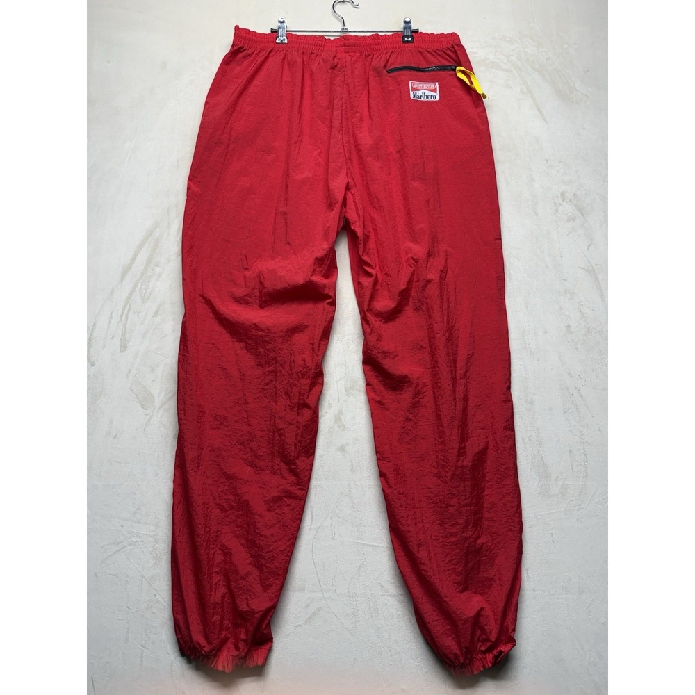 VTG 90s Marlboro Adventure Team Windbreaker Pants XL Red Gorpcore Nylon Track